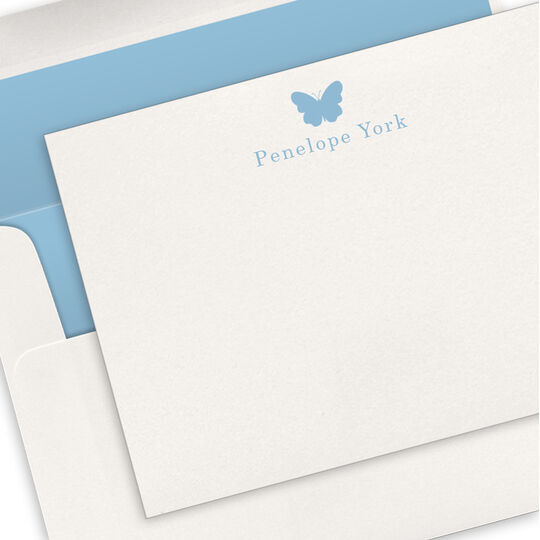 Butterfly Flat Note Cards - Letterpress